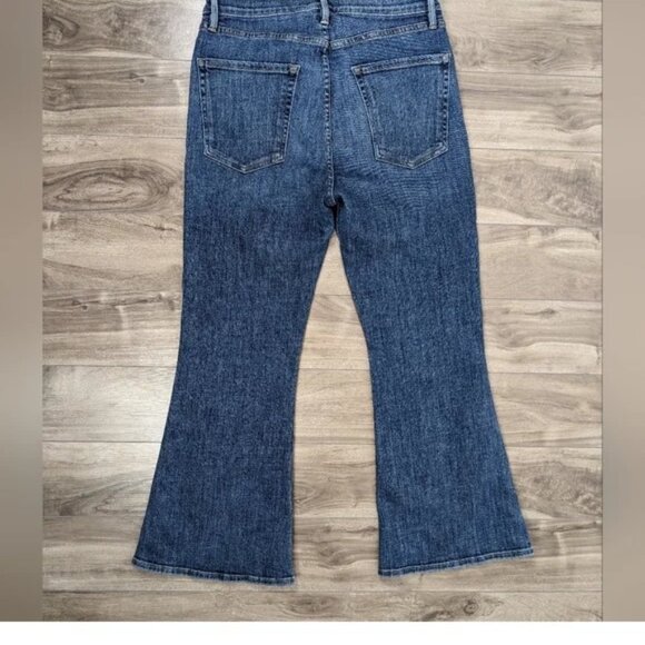 Frame Denim Le Crop Flare Blue Jeans Size 30 Button Fly Sunrise Park - 30 - Picture 12 of 13